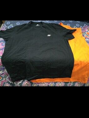 Nike shirts 1 Orange And 1 Black